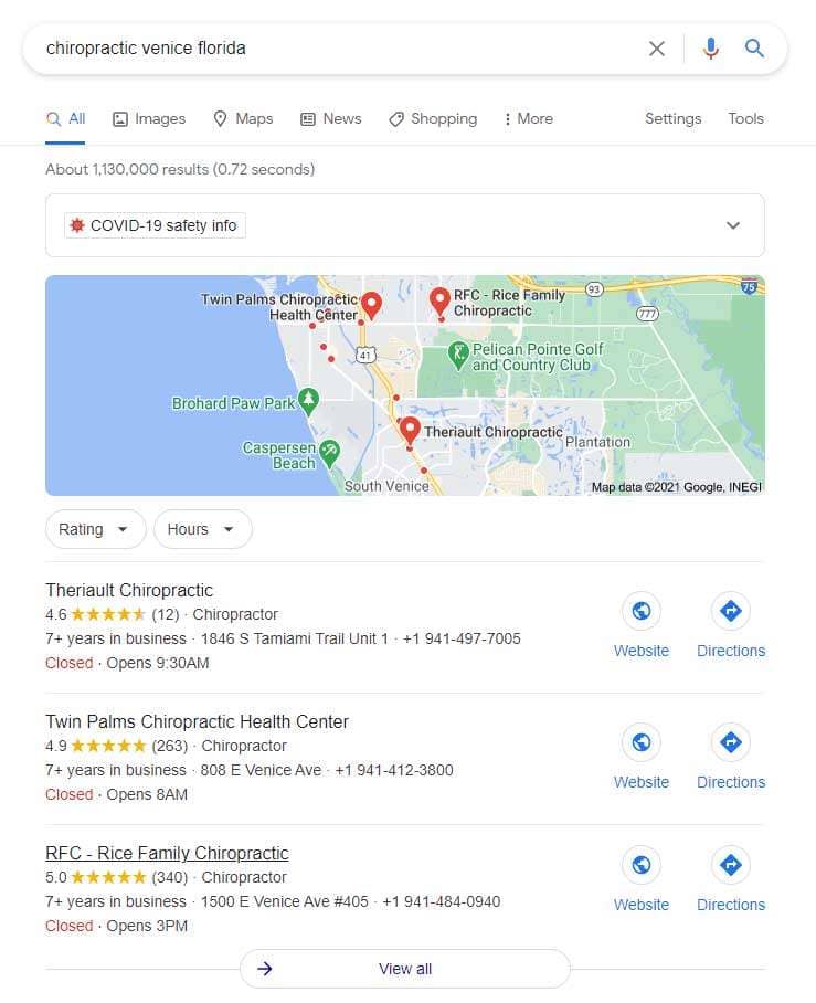 Sample Google My Business